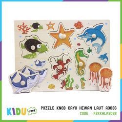  Puzzle Knob Kayu Hewan Laut  A3036  -  PZKKHLA3036 