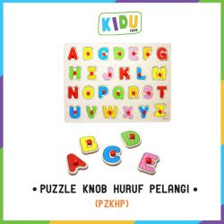 Puzzle Knob Huruf Pelangi - PZKHP