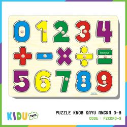 Puzzle Knob Kayu Angka 0-9  - PZKKA0-9 