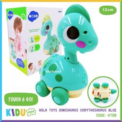 Mainan Anak Dinosaurus Hola Toy Dinosaurus Corythosaurus Blue Dino Berjalan Mainan Dino Kidu Toys - HTDB