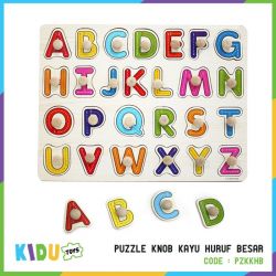 Puzzle Knob Kayu Huruf Besar  - PZKKHB