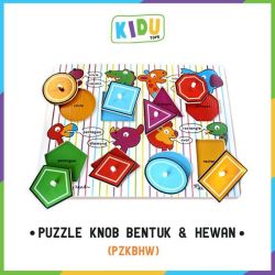 Puzzle Knob Bentuk & Hewan - PZKBHW