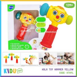 Mainan Anak Palu Pukul Pukulan Hola Toy Hammer Yellow Kidu Toys - HTHYL