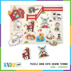 Puzzle Knob Kayu Hewan Ternak 	  - PZKKHWT 