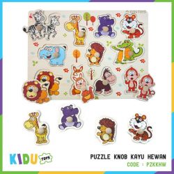 Puzzle Knob Kayu Hewan 	 - PZKKHW 